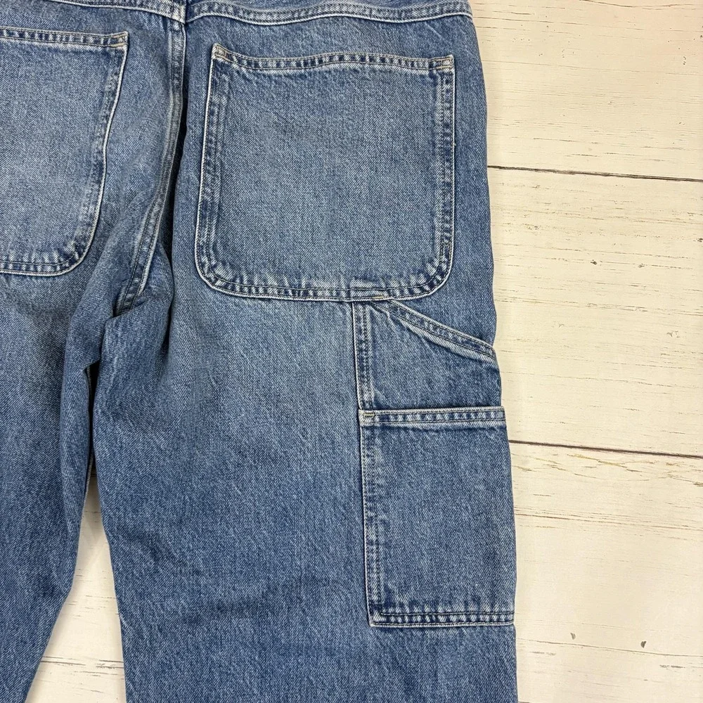 Madewell Relaxed Straight Workwear Carpenter Jeans Mens 33x32 Blue NEW NWT